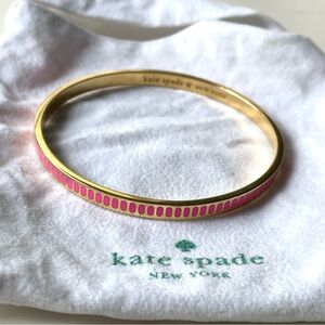 Kate Spade idiom bracelet “Come Full Circle” gold pink preppy